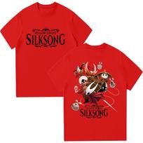 Hollow Knight Silksong Grafinis Marškinėlis Vyriški Drabužiai Laisvalaikio Trumpomis Rankovėmis Viršus Madingas Animacinis Karštas Žaidimas Unisex Marškinėlis Medvilninis T-shirt XS