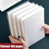 Transparent PP Cover Notebook, 80 Pages of A5 Grid/Blank/Line Spiral Notebooks, Coil Notebook, Made with High-Quality Acid A5 Horizontal Line 1PC balta