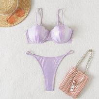 Nauji kriauklių bronzavimo undinių bikini komplektai moterims Push Up maudymosi kostiumas Bananai 2022 paplūdimio maudymosi kostiumai Seksualus tanga maudymosi kostiumas Tankini moterims L žalia