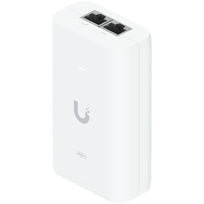 Ubiquiti PoE++ Adapter; Delivers up to 60W of PoE++; Surge, peak pulse, and overcurrent protection; Includes RJ45 data input, AC power cord with ground, and PoE++ output; LED indicator for status moni