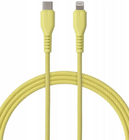 Qualo USB-C to Lightning Cable, 12W, 1.5m, Yellow