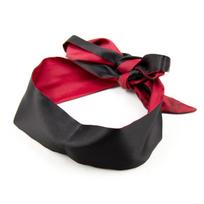 LateToBed BDSM Line Satin Blindfold Black-Red