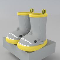 Kids' Cartoon Shark Rain Boots - Non-slip, Waterproof Rubber Shoes for Girls, Toddlers & Infants 200 (Inner Length 20cm)