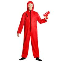 Adult Dali House of Banknotes Costume Red onesie House of Cards Clothing with Mask S
