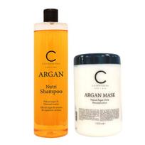 COSMOFARMA, plaukų šampūno ir kaukės rinkinys su arganu ARGAN, 1000+1000  ml