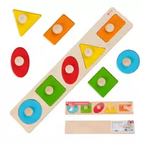 CLASSIC WORLD MONTESSORI Dėlionė vaikams, skirta mokytis formų figūrų spalvų 7 el.