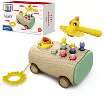 WOOPIE Woodpecker Worm Punching Game 3in1 Baby Puller Cart