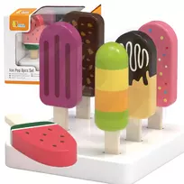 Medinių ledų ant pagaliuko rinkinys su stovu, 6 vnt. Viga