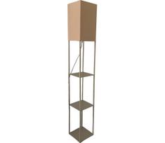 Brilagi - Pastatoma lempa su lentynomis GRADUS 1xE27/40W/230V 150 cm pilka/kreminė