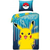 Pokemon – Dvipusis patalynės komplektas Pikachu – 140x200 cm, 2 dalių