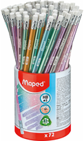 Pieštukas MAPED BlackPeps Glitter, su trintuku, HB