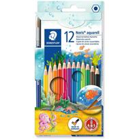 Staedtler Noris aquarell 144 10 Buntstift Schwarz - Blau - Bordeaux - Braun - Grün - Hellgrün - Malve - Navy - Orange - Pfirsich - Rot - Gelb 12 Stück(e) (144 10NC12)