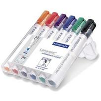 STAEDTLER Lumocolor whiteboard marker 351 - 6 Stück(e) - Schwarz - Blau - Grün - Orange - Rot - Violett - Rundspitze - Gemischte Farben - Polypropylen (PP) - 2 mm
