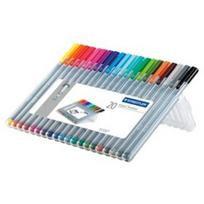 Staedtler 334 SB20 Schwarz - Blau - Braun - Grün - Grau - Violett - Rot - Türkis - Violett - Gelb (334 SB20)