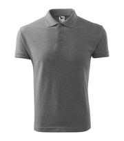 Vyriški Polo Marškinėliai PIQUE Dark gray melange, 200 g/m²