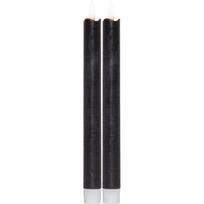 2 juodų LED vaško žvakių rinkinys Star Trading Flamme, aukštis 25 cm