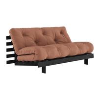 Sulankstoma sofa raudonos plytų spalvos 160 cm Roots Black Night – Karup Design