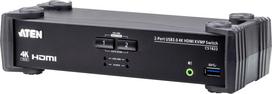 Aten 2-Port USB 3.0 4K HDMI KVMP Switch with Audio Mixer Mode | CS1822