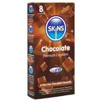 Skins - prezervatyvai su šokolado skoniu - 8 vnt