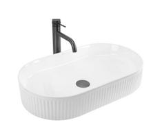 REA-U6526 - Ant stalviršio montuojamas praustuvas VANDA 34x60 cm keramika/blizgi balta