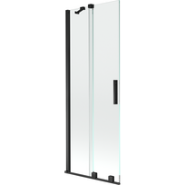 Mexen Velar dvikrypčiai dušo durys 75 x 150 cm, permatomas, juodas - 896-075-000-01-70