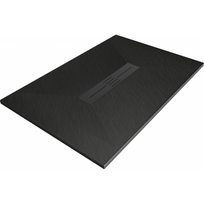 Mexen Toro stačiakampis dušo padėklas SMC 140 x 70 cm, juodas, juoda apdaila - 43707014-B