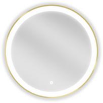 Mexen Esso apvalus apšviestas vonios veidrodis, 60 cm, LED 6000K, priešrasinis, auksinis rėmas - 9825-060-060-611-50