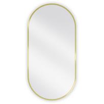 Mexen Loft ovalus vonios veidrodis 90 x 45 cm, aukso spalvos rėmas - 9851-090-045-000-50