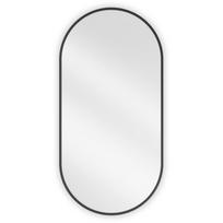 Mexen Loft vonios kambario veidrodis ovalus 90 x 45 cm, juodas rėmas - 9851-090-045-000-70