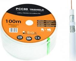 Libox Kabel koncentryczny PCC80 100m coaxial cable RG-6/U White