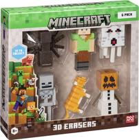 P.m.i. Kids World MINECRAFT 3D ERASERS - 6 PACK DELUXE BOX VER.B