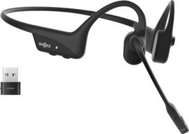 Shokz OpenComm2 UC 2025 Upgrade Wireless Bluetooth Bone Conduction Videoconferencing Headset with USB-C Charging Port and USB-C adapter | 16 Hr Talk Time, 29m Wireless Range, 1 Hr Charge Time | Includes Noise Cancelling Boom Mic and Dongle, Black