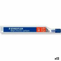 12 vnt. 0,5 mm pieštukų užpildai. 2B - STAEDTLER - MARSMICRO - Polikarbonas - Aukštos kokybės