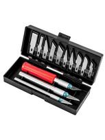 Peilių komplektas TOP TOOLS 16 vnt. (keičiamos geležtės)