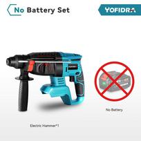 YOFIDRA 26MM bešepetis elektrinis gręžtuvas su šepetėliu, daugiafunkcis sukamasis akumuliatorinis įkraunamas elektrinis įrankis, skirtas Makita 18V baterijai No Battery