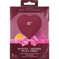 Real Techniques Matte + Merry Puff Trio aplikatorių rinkinys