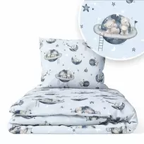 Cover set -  2 pcs - 135x100, 40x60 - BEAR on the MOON
