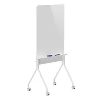 Ergo Office mobilioji lentelė, vertikali, balta, vienpusė, su lentynėle, lentelės matmenys 1190x790 mm, ER-305