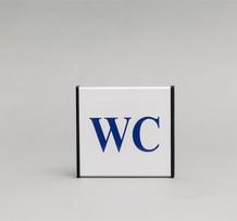 Ženklas informacinis 1.22 WC, 93x93mm !