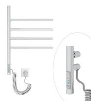 Elektrinė šildoma rankšluosčių kabykla 180° Vertical 4 Chrome 45 W 395x600 mm