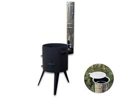 Krosnelė kazanui 12 L su kaminu Standart Kalmetal 3 mm