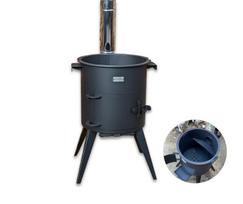 Krosnelė kazanui 8 L su kaminu Premium Kalmetal 3 mm