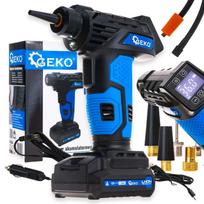 12V akumuliatorinis oro kompresorius GEKO G80649, 10.3 bar, 23 l/min, 21 mm cilindras, USB-C