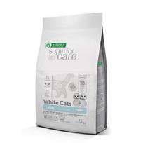 Nature's Protection Superior Care visų veislių suaugusių baltakailių kačių, sausas begrūdis pašaras su silke, 1,5kg
