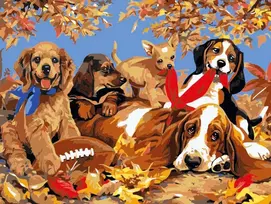 Painting by the numbers - 50937 - DOGS - size 40x30 cm