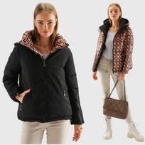 Dvipusė striukė moterims Roana, juoda, S/M