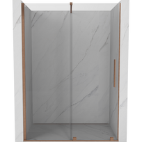 Mexen Velar stumdomos dušo durys 140 cm, skaidrios, šlifuotas varis - 871-140-000-01-65