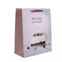 Tortinis raštas gimtadienio dovanų maišelis - 11 x 14 cm