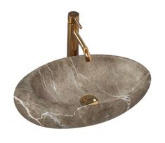 REA-U6650 - ROXY praustuvas ant stalviršio 31x49 cm keramika/pilka/marmuro dekoras
