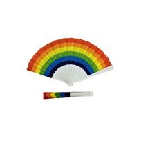PRIDE - Vaivorykštės vėliavos medinis vėduoklis